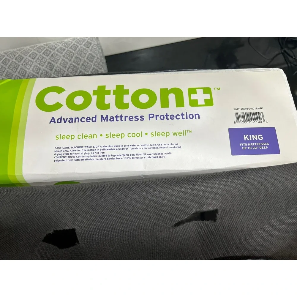 Bedgear Cotton Advanced Mattress Protection Size King New In Package